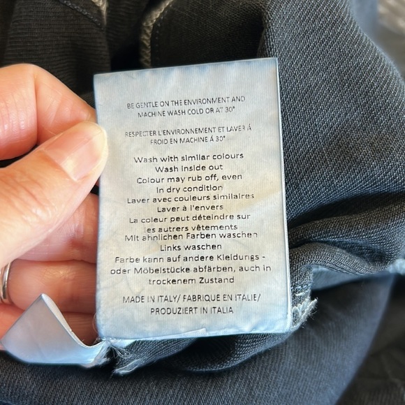 GANNI Black Denim Western Shirt Dress Long Sleeve Button Up Nashville Sz 4 - Picture 15 of 15